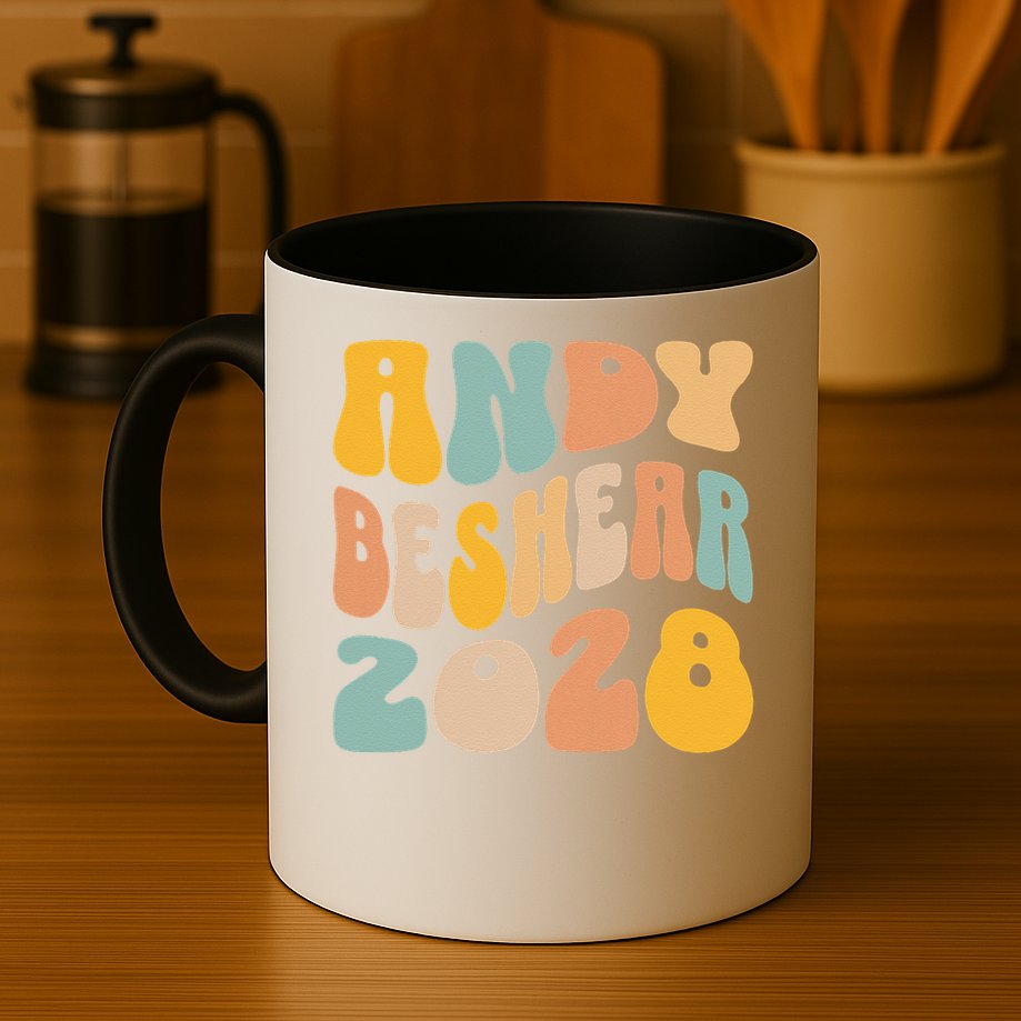 Andy Beshear 2028 For President Resist Wavy Groovy Election Mug