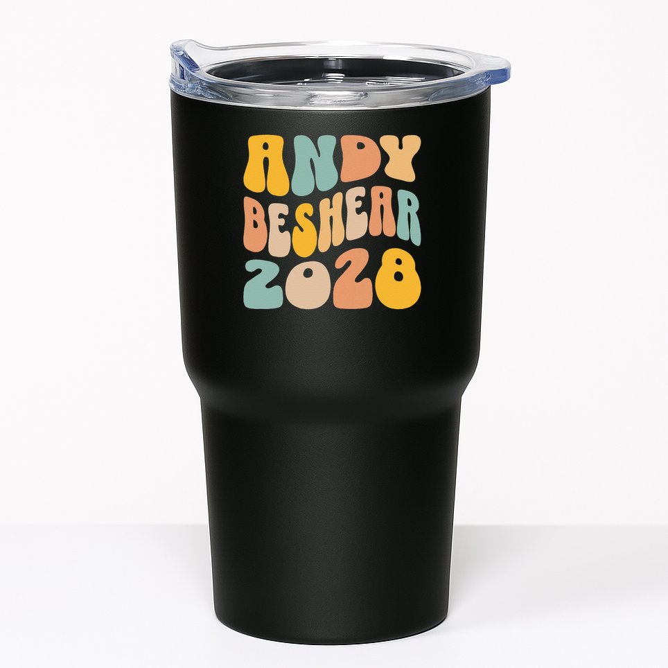 Andy Beshear 2028 For President Resist Wavy Groovy Election Tumbler