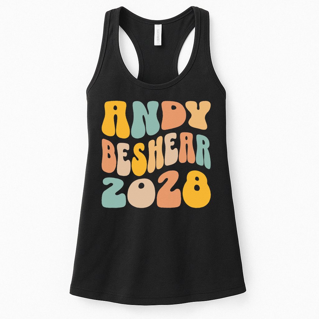Andy Beshear 2028 For President Resist Wavy Groovy Election Womens Tank Top