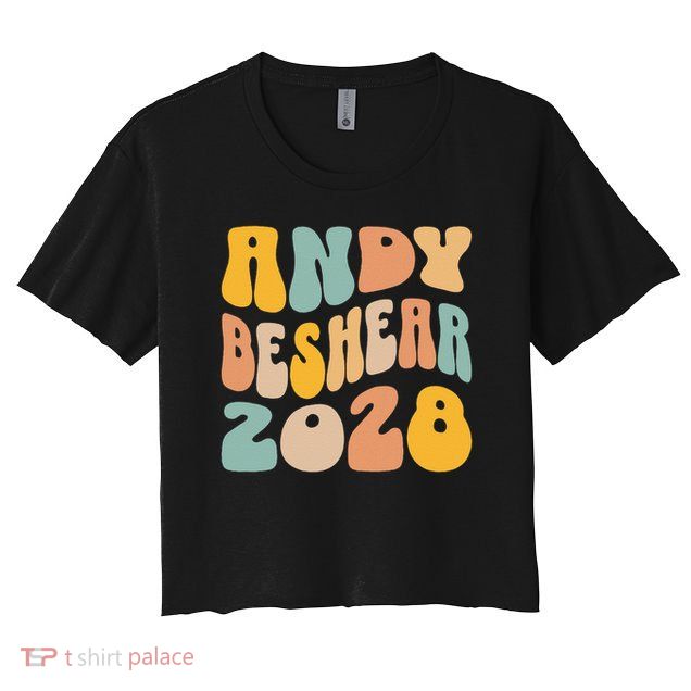 Andy Beshear 2028 For President Resist Wavy Groovy Election Crop Top