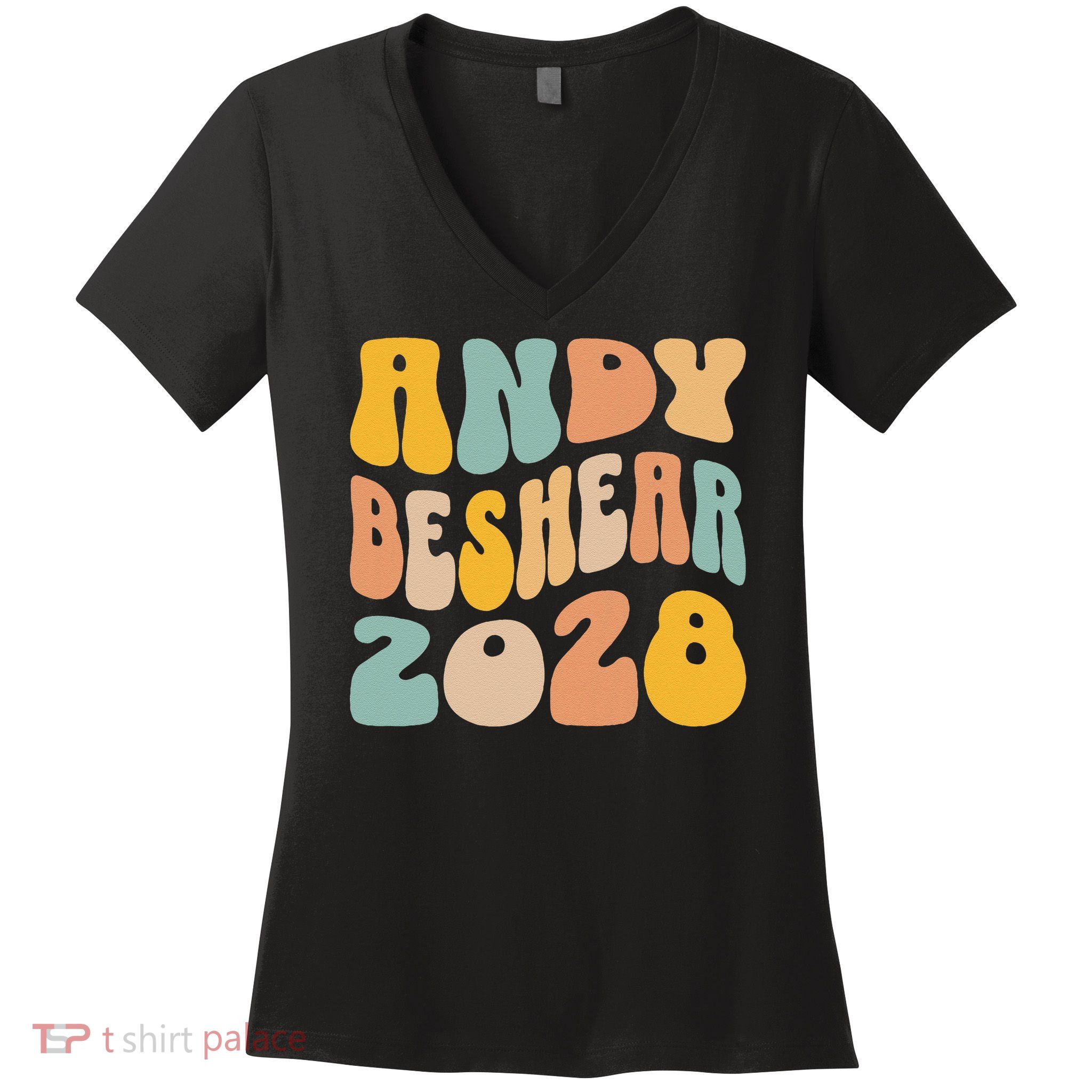 Andy Beshear 2028 For President Resist Wavy Groovy Election Women's V-Neck T-Shirt