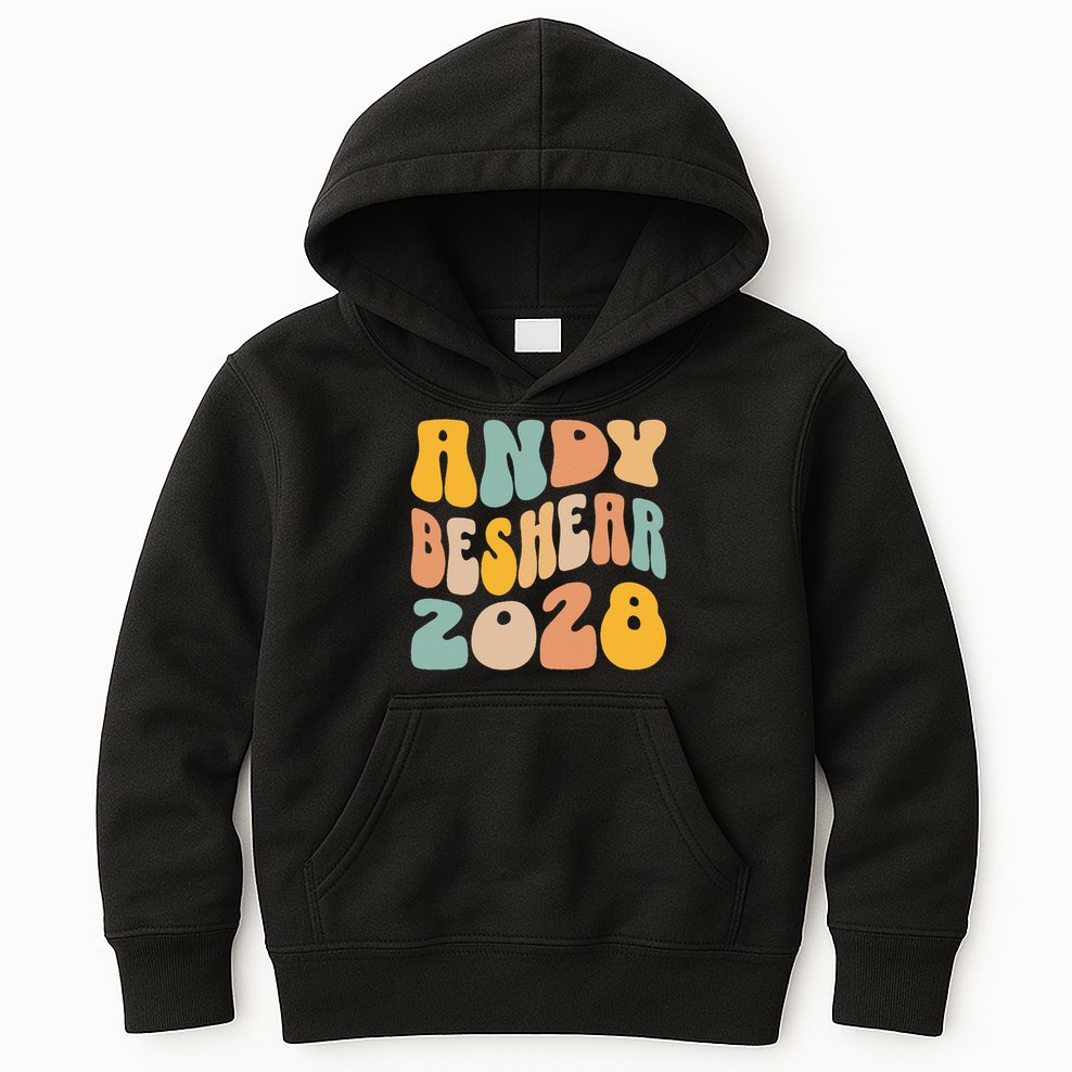 Andy Beshear 2028 For President Resist Wavy Groovy Election Kids Hoodie