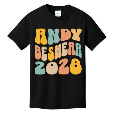 Andy Beshear 2028 For President Resist Wavy Groovy Election Kids T-Shirt