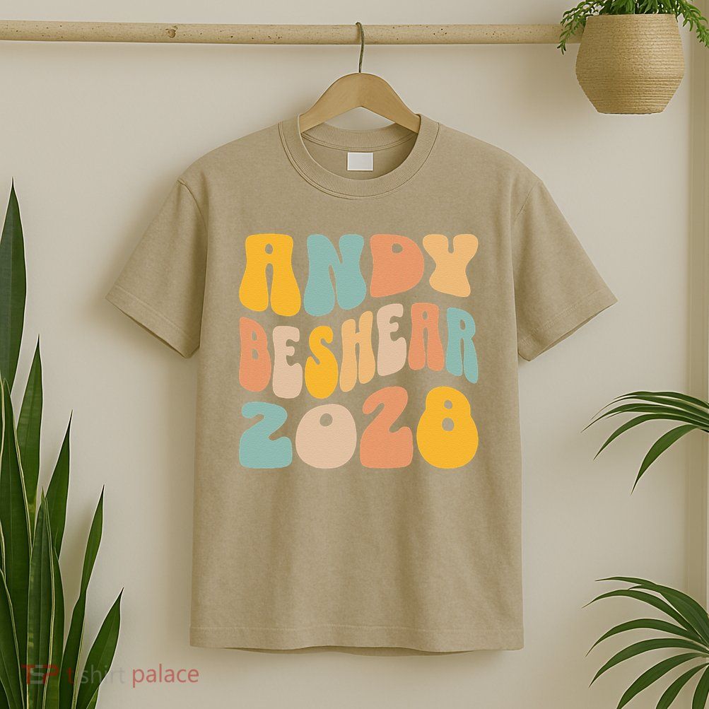 Andy Beshear 2028 For President Resist Wavy Groovy Election T-Shirt