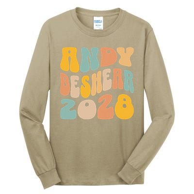 Andy Beshear 2028 For President Resist Wavy Groovy Election Tall Long Sleeve T-Shirt