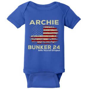 Archie Bunker 24 For President Baby Bodysuit