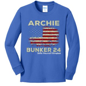 Archie Bunker 24 For President Kids Long Sleeve Shirt