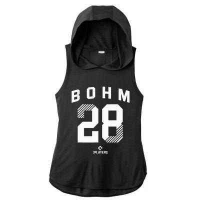 Alec Bohm 28 Philadelphia Pennsylvania Baseball Player Ladies PosiCharge Tri-Blend Wicking Draft Hoodie Tank