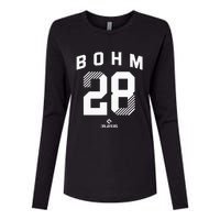 Alec Bohm 28 Philadelphia Pennsylvania Baseball Player Womens Cotton Relaxed Long Sleeve T-Shirt