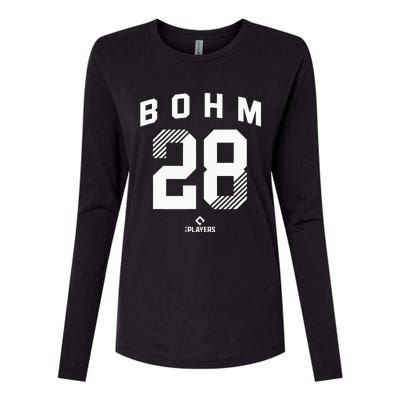 Alec Bohm 28 Philadelphia Pennsylvania Baseball Player Womens Cotton Relaxed Long Sleeve T-Shirt