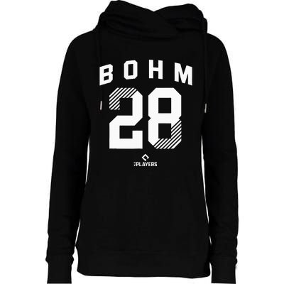 Alec Bohm 28 Philadelphia Pennsylvania Baseball Player Womens Funnel Neck Pullover Hood