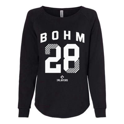 Alec Bohm 28 Philadelphia Pennsylvania Baseball Player Womens California Wash Sweatshirt