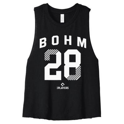 Alec Bohm 28 Philadelphia Pennsylvania Baseball Player Women's Racerback Cropped Tank