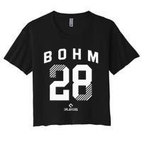 Alec Bohm 28 Philadelphia Pennsylvania Baseball Player Women's Crop Top Tee