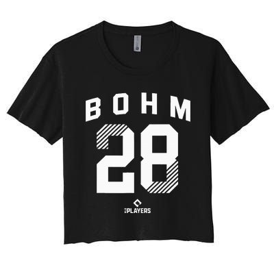 Alec Bohm 28 Philadelphia Pennsylvania Baseball Player Women's Crop Top Tee