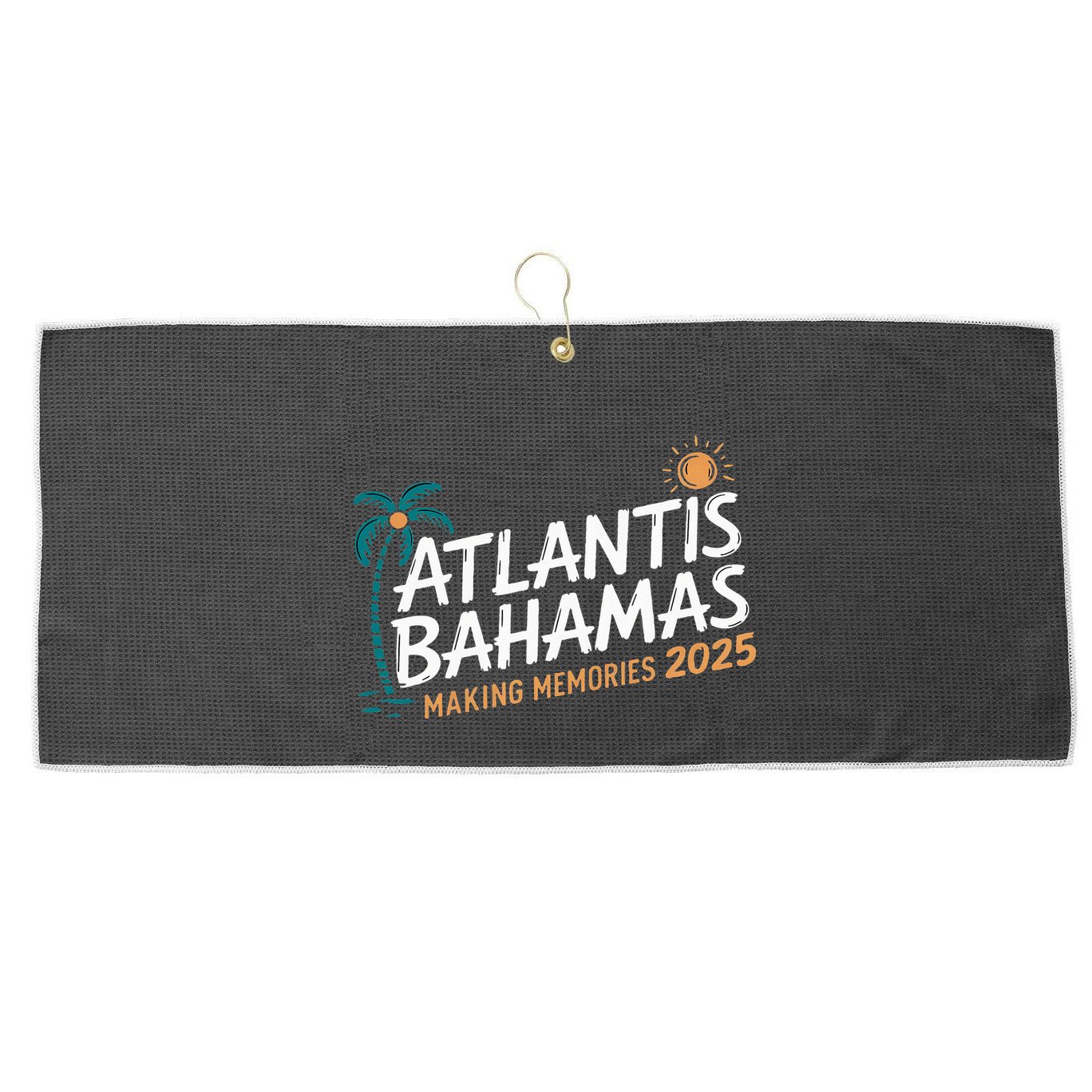 Atlantis Bahamas 2025 Family Trip Friends Group Vacation Large Microfiber Waffle Golf Towel