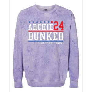 Archie Bunker 24 For President 2024 Colorblast Crewneck Sweatshirt