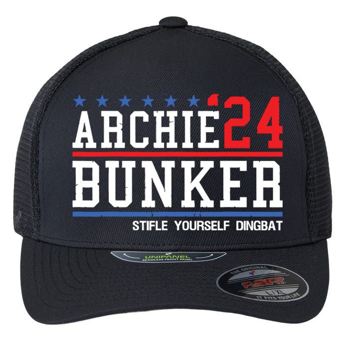 Archie Bunker 24 For President 2024 Flexfit Unipanel Trucker Cap