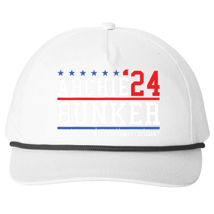 Archie Bunker 24 For President 2024 Snapback Five-Panel Rope Hat