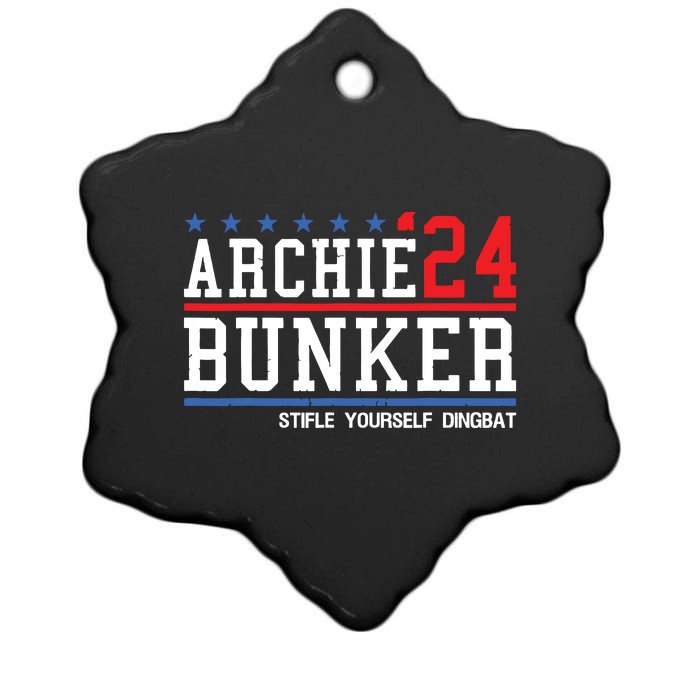 Archie Bunker 24 For President 2024 Ceramic Star Ornament