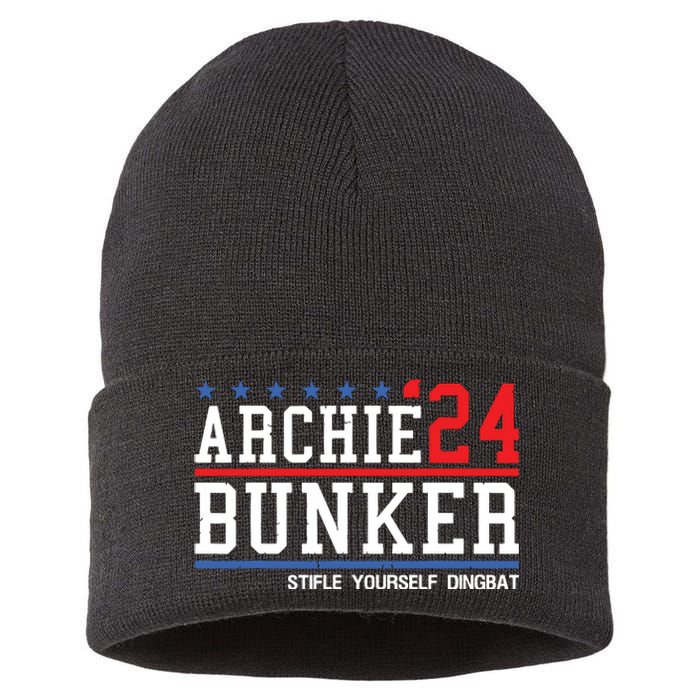 Archie Bunker 24 For President 2024 Sustainable Knit Beanie