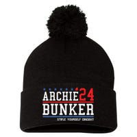 Archie Bunker 24 For President 2024 Pom Pom 12in Knit Beanie