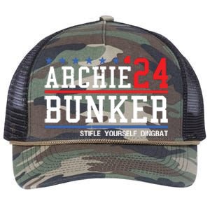 Archie Bunker 24 For President 2024 Retro Rope Trucker Hat Cap