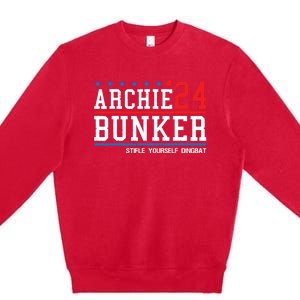 Archie Bunker 24 For President 2024 Premium Crewneck Sweatshirt