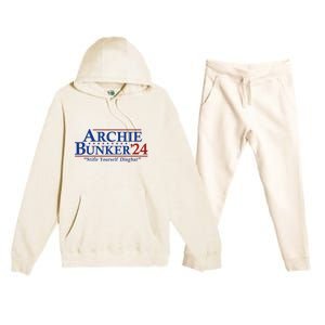 Archie Bunker 24 For President 2024 Premium Hooded Sweatsuit Set