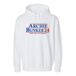 Archie Bunker 24 For President 2024 Garment-Dyed Fleece Hoodie