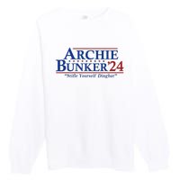 Archie Bunker 24 For President 2024 Premium Crewneck Sweatshirt