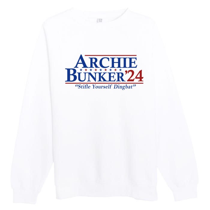 Archie Bunker 24 For President 2024 Premium Crewneck Sweatshirt