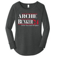 Archie Bunker 24 For President Women's Perfect Tri Tunic Long Sleeve Shirt