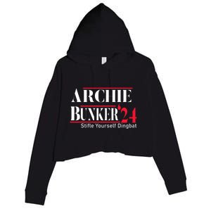 Archie Bunker 24 For President Crop Fleece Hoodie