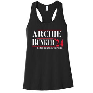 Archie Bunker 24 For President Women's Racerback Tank