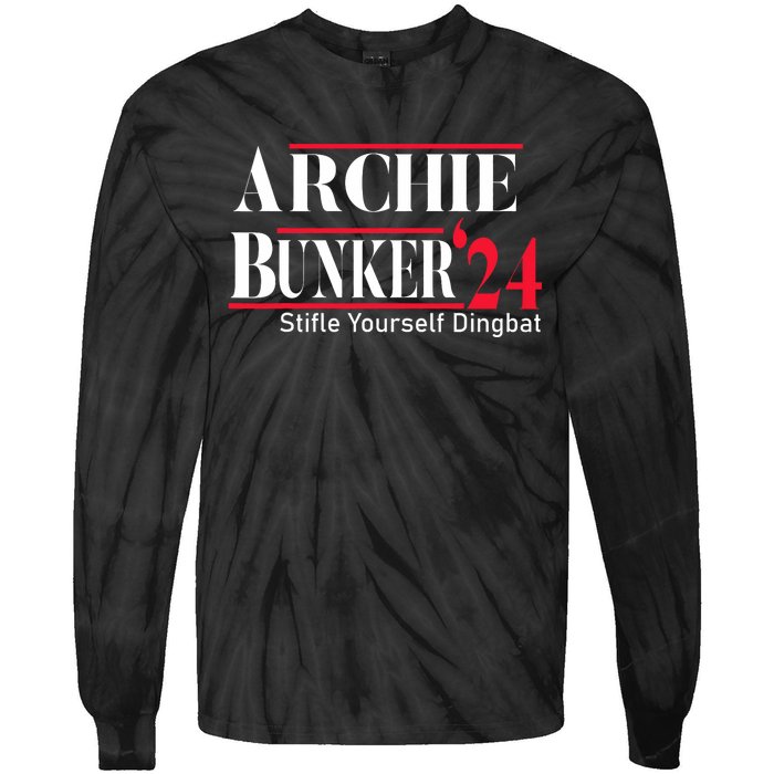 Archie Bunker 24 For President Tie-Dye Long Sleeve Shirt