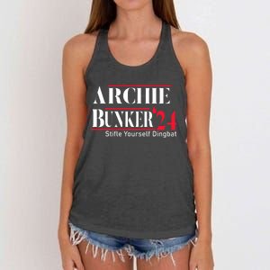 Archie Bunker 24 For President Women's Knotted Racerback Tank