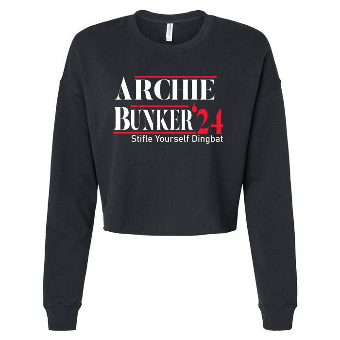 Archie Bunker 24 For President Cropped Pullover Crew