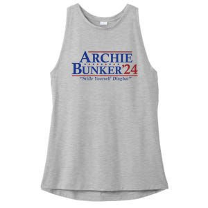 Archie Bunker 24 For President 2024 Ladies PosiCharge Tri-Blend Wicking Tank