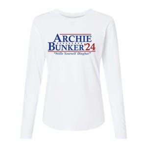 Archie Bunker 24 For President 2024 Womens Cotton Relaxed Long Sleeve T-Shirt