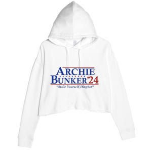 Archie Bunker 24 For President 2024 Crop Fleece Hoodie