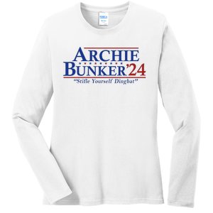 Archie Bunker 24 For President 2024 Ladies Long Sleeve Shirt