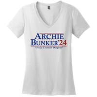 Archie Bunker 24 For President 2024 Women's V-Neck T-Shirt