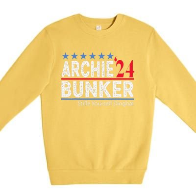 Archie Bunker 24 For President 2024 Premium Crewneck Sweatshirt