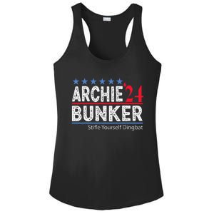 Archie Bunker 24 For President 2024 Ladies PosiCharge Competitor Racerback Tank