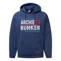 Archie Bunker 24 For President 2024 Performance Fleece Hoodie