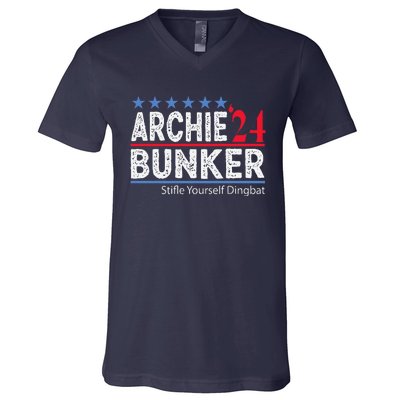 Archie Bunker 24 For President 2024 V-Neck T-Shirt