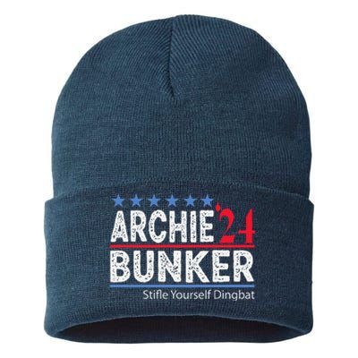 Archie Bunker 24 For President 2024 Sustainable Knit Beanie