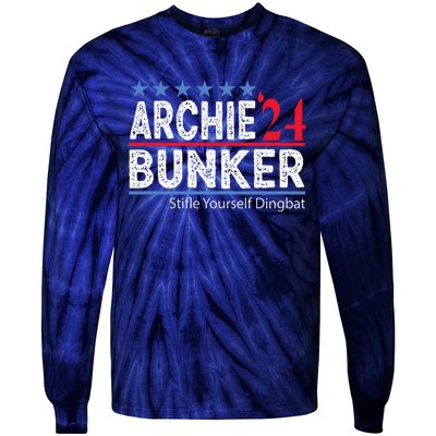 Archie Bunker 24 For President 2024 Tie-Dye Long Sleeve Shirt