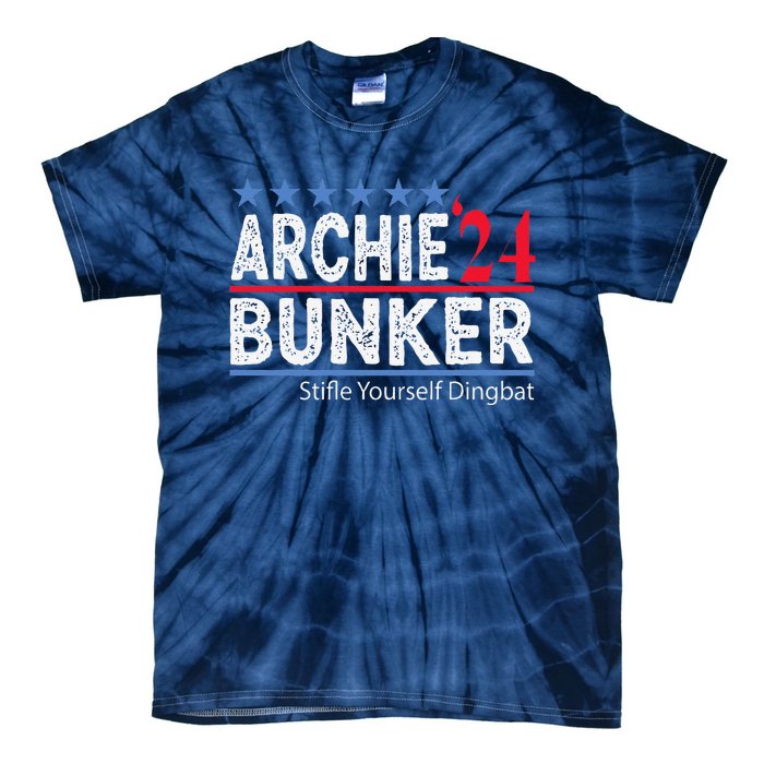 Archie Bunker 24 For President 2024 Tie-Dye T-Shirt